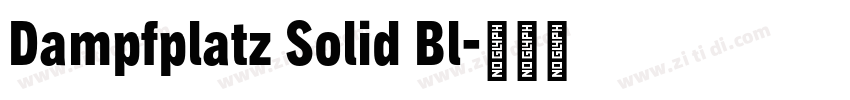 Dampfplatz Solid Bl字体转换